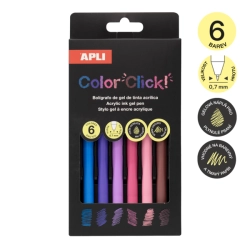APLI Color Click Acrylic Gel pen - sada gelových per - EARLY SPRING - 6 ks