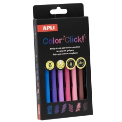 APLI Color Click Acrylic Gel pen - sada gelových per - EARLY SPRING - 6 ks