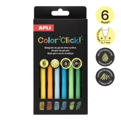 APLI Color Click Acrylic Gel pen - sada gelových per - GOLDEN AUTUMN - 6 ks