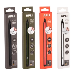 APLI Infinite pencil - nekonečná tužka NEON - HB - 4 barvy