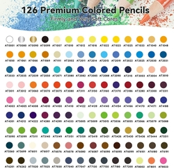 Arrtx Colored Pencils - umělecké pastelky - sada 126 ks