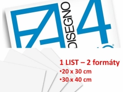 ART FABRIANO Disegno 4 SMOOTH - (220g/m2) Nikol - jednotlivé listy - 3 formáty