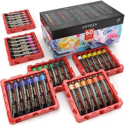 ARTEZA Acrylic Colors Premium - akrylové barvy v tubě 22 ml - sada 60 ks