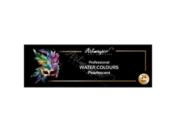 Artmagico - Profesionální akvarelové barvy - perleťové a metalické odstíny - 24 ks