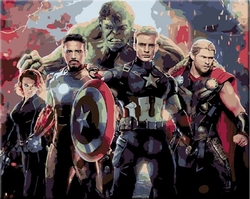 Malování podle čisel - Avengers Endgame - 40 x 50 cm - obtížnost 3 (Střední)