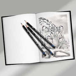 DERWENT Watersoluble Sketching - 6 ks grafitových tužek - rozmyvatelné