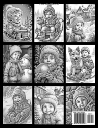 Baby Boy Winter Grayscale Coloring Book- Max Brenner 