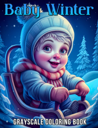 Baby Boy Winter Grayscale Coloring Book - Max Brenner 