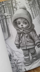 Baby Boy Winter Grayscale Coloring Book- Max Brenner 