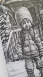 Baby Boy Winter Grayscale Coloring Book- Max Brenner 