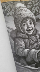 Baby Boy Winter Grayscale Coloring Book- Max Brenner 