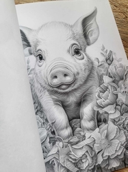 Baby Cute Animals Grayscale Coloring Book- Max Brenner 