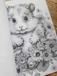 Baby Cute Animals Grayscale Coloring Book- Max Brenner 