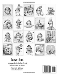 Benny Blue Grayscale Coloring Book - Christine Karron