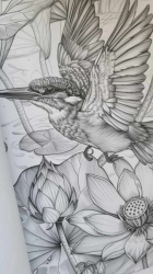 Birds & Flowers Coloring Book for Adults - Mia Quinn