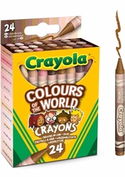 CRAYOLA Crayons pastely - SKIN TONES - sada 24 ks - pleťové odstíny 