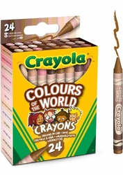 CRAYOLA pastelky - SKIN TONES - sada 24 ks - pleťové odstíny