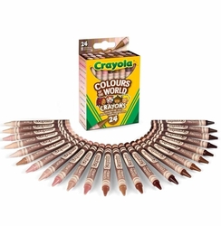 CRAYOLA pastelky - SKIN TONES - sada 24 ks - pleťové odstíny