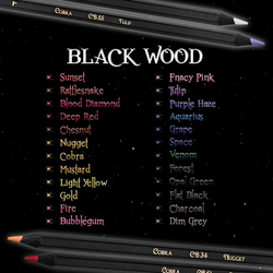 Black Widow Wax Coloured Pencils Set 24 - sada pastelek - KOBRA
