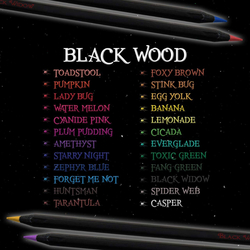 Black Widow Wax Coloured Pencils Set 24 - sada pastelek - ČERNÁ VDOVA