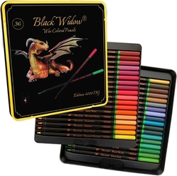 Black Widow Premium DRAGON -  colouring pencils - sada 36 ks
