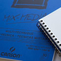 CANSON XL Mixed-Media skicák - kroužková vazba (300g) - různé rozměry