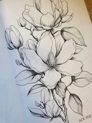 Botanical Flowers Coloring Book -  Anastasia Anemone