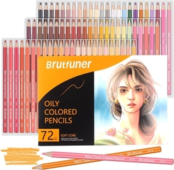 Brutfuner Oil pencils Skin tones - umělecké pastelky na olejové bázi v tělových barvách - sada 72 ks 