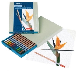 Bruynzeel Design AQUAREL - akvarelové pastelky - box 12 kusů