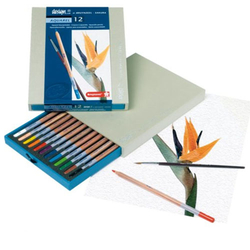 Bruynzeel Design AQUAREL - akvarelové pastelky - box 12 kusů - kopie