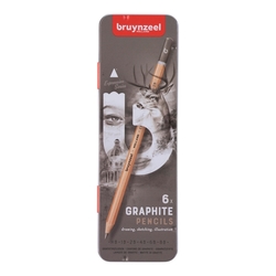 Bruynzeel Expression Series Graphite Pencils - grafitové tužky - sada 6 kusů