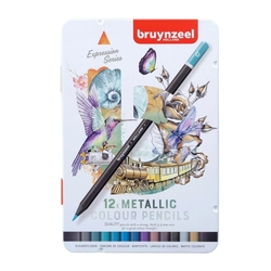 Bruynzeel Expression Colour - umělecké pastelky - METALLIC - sada 12 kusů - metalické odstíny