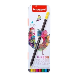 Bruynzeel Expression Colour - umělecké pastelky - NEON - sada 6 kusů - neonové odstíny
