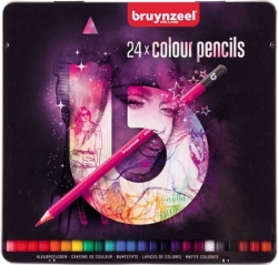 Bruynzeel HOLLAND - barevné pastelky - sada 24 kusů - RŮŽOVÁ VERZE