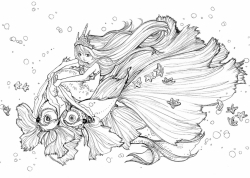 Pop Manga MERMAIDS Coloring Book - Camilla D'Errico