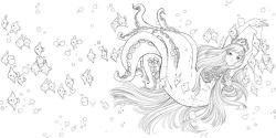Pop Manga MERMAIDS Coloring Book - Camilla D'Errico - polské vydání