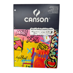 Canson® XSmart Drawing blok A4, 50 listů, 90 g/m2 - volné listy pro volnou tvorbu 