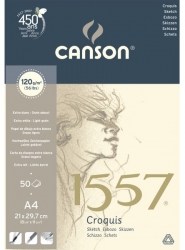 CANSON 1557 CROQUIS skicák - lepený (120g/m2, 30 archů) - různé velikosti