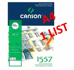 CANSON 1557 - 180g/m2 - A4 - jednotlivé listy