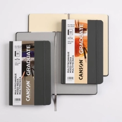 CANSON Graduate Book - MIXED MEDIA GRAY - (14 x 21,6 cm, 64 stran, 220g/m2) - ŠEDÁ