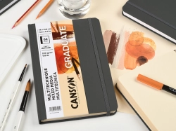 CANSON Graduate Book - MIXED MEDIA NATURAL - (14 x 21,6 cm, 64 stran, 220g/m2) - BÉŽOVÁ