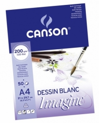 CANSON Imagine skicák - lepený (200g/m2, 50 archů) - A4