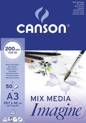 CANSON Imagine skicák - lepený (200g/m2, 50 archů) - různé rozměry