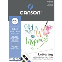 CANSON - Lettering - 200 g/m2, A4, 20 listů