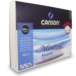 CANSON Montval Aquarelle 300 g/m2 - 100 archů - 24 x 32 cm