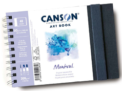 CANSON Montval Aquarelle ARTBOOK - (CP, 300 g/m2, 20 x 20 cm) - 24 listů