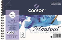 CANSON Montval Aquarelle 300 g/m2 - 12 archů - 24 x 32 cm - kroužková vazba