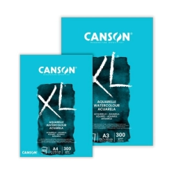 CANSON XL Aquarelle skicák - lepená vazba (300g/m2) - různé rozměry