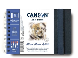 CANSON XL Book Mixed Media Artist - akvarelový skicák v kroužkové vazbě 300g/m2 - různé velikosti
