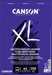 CANSON XL Fluid Mixed Media - kroužková vazba - 250 g/m2, 30 listů - 2 rozměry